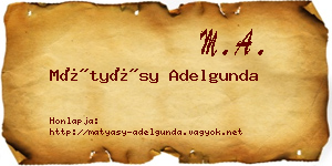Mátyásy Adelgunda névjegykártya